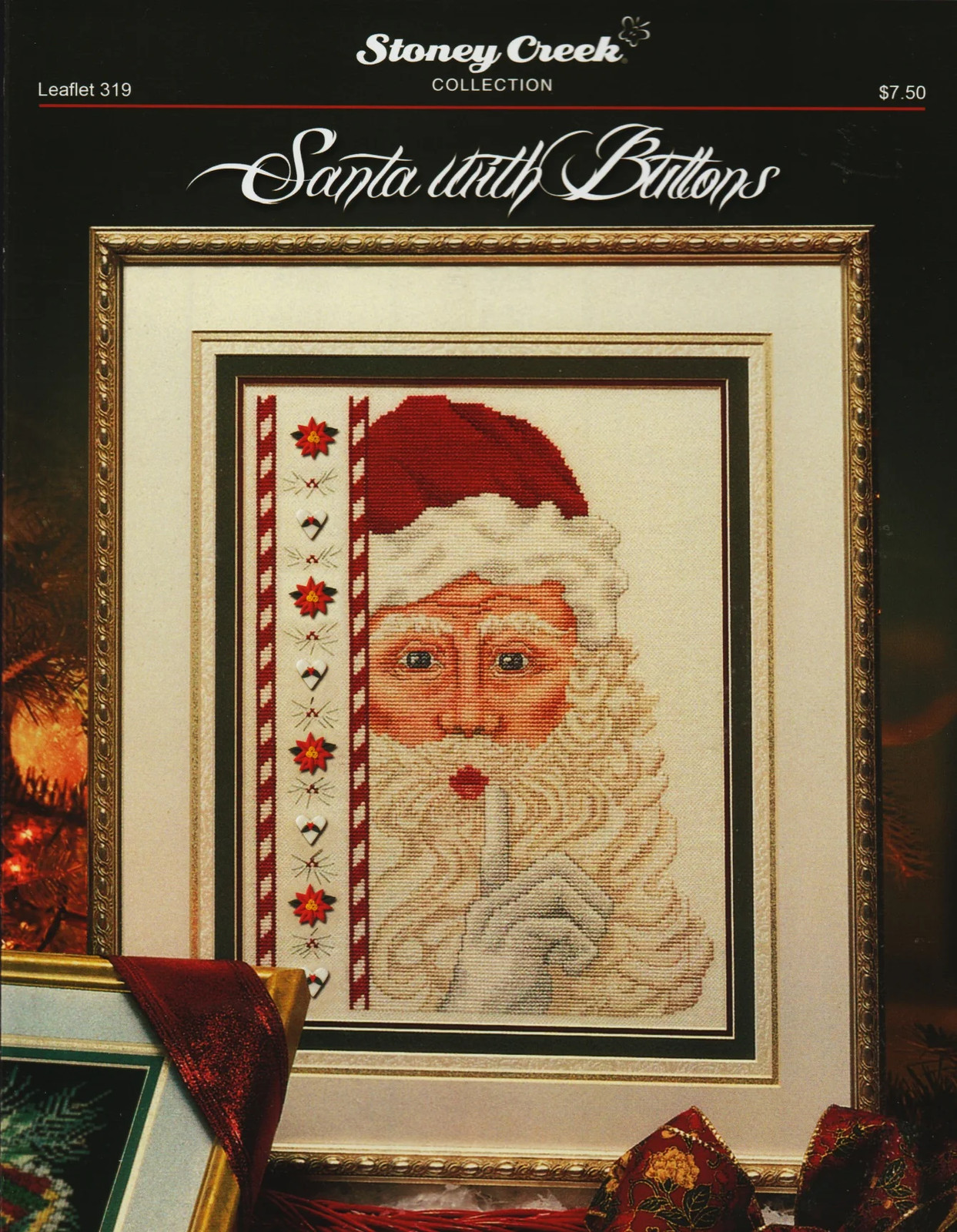 Santa with Buttons LFT319 by Stoney Creek cross stitch pattern
