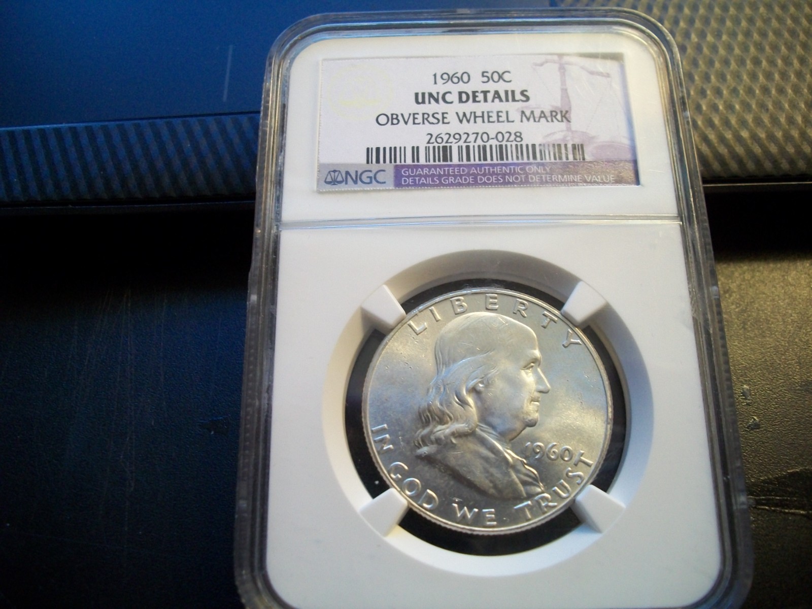 1960 Franklin Half Dollar - UNC DETAILS NGC CERTIFIED