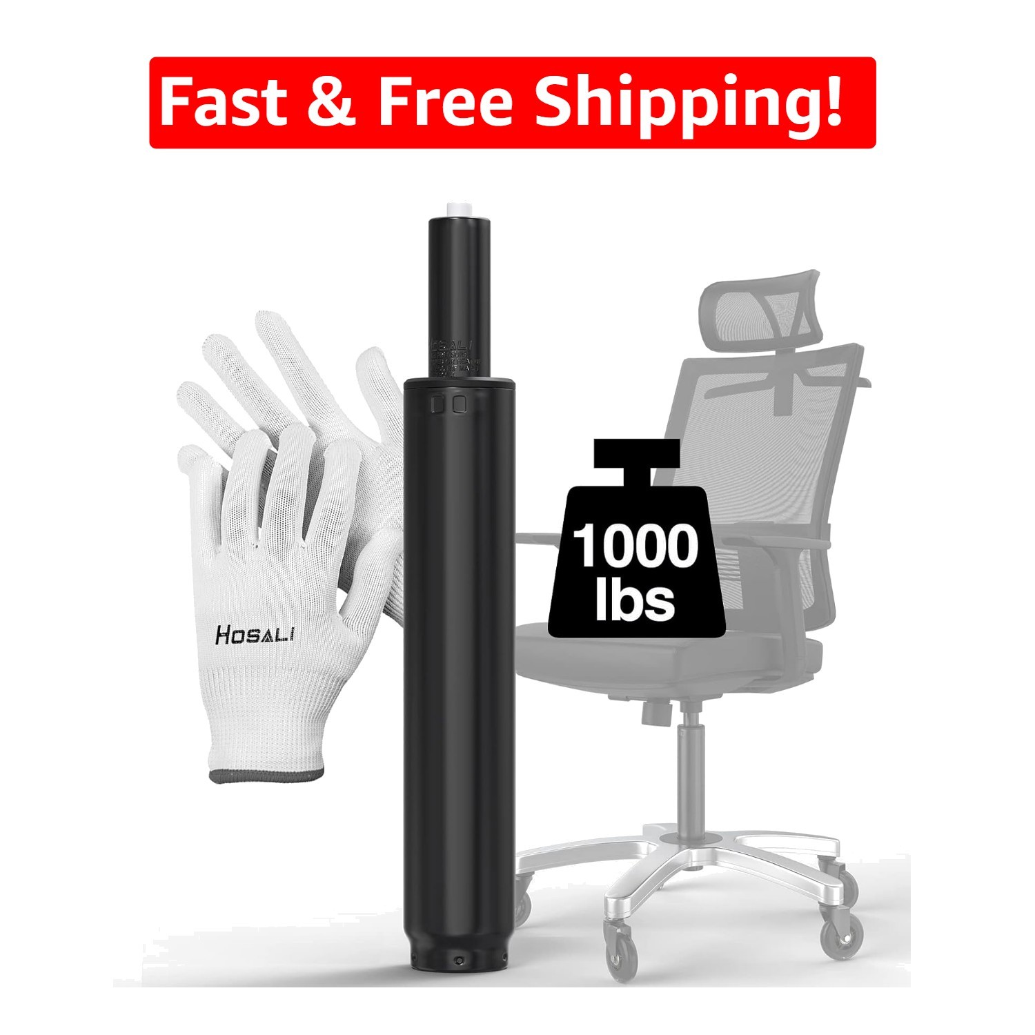 2.5 Inch Gas Lift Cylinder for Office Chairs - Heavy Duty & Easy Install