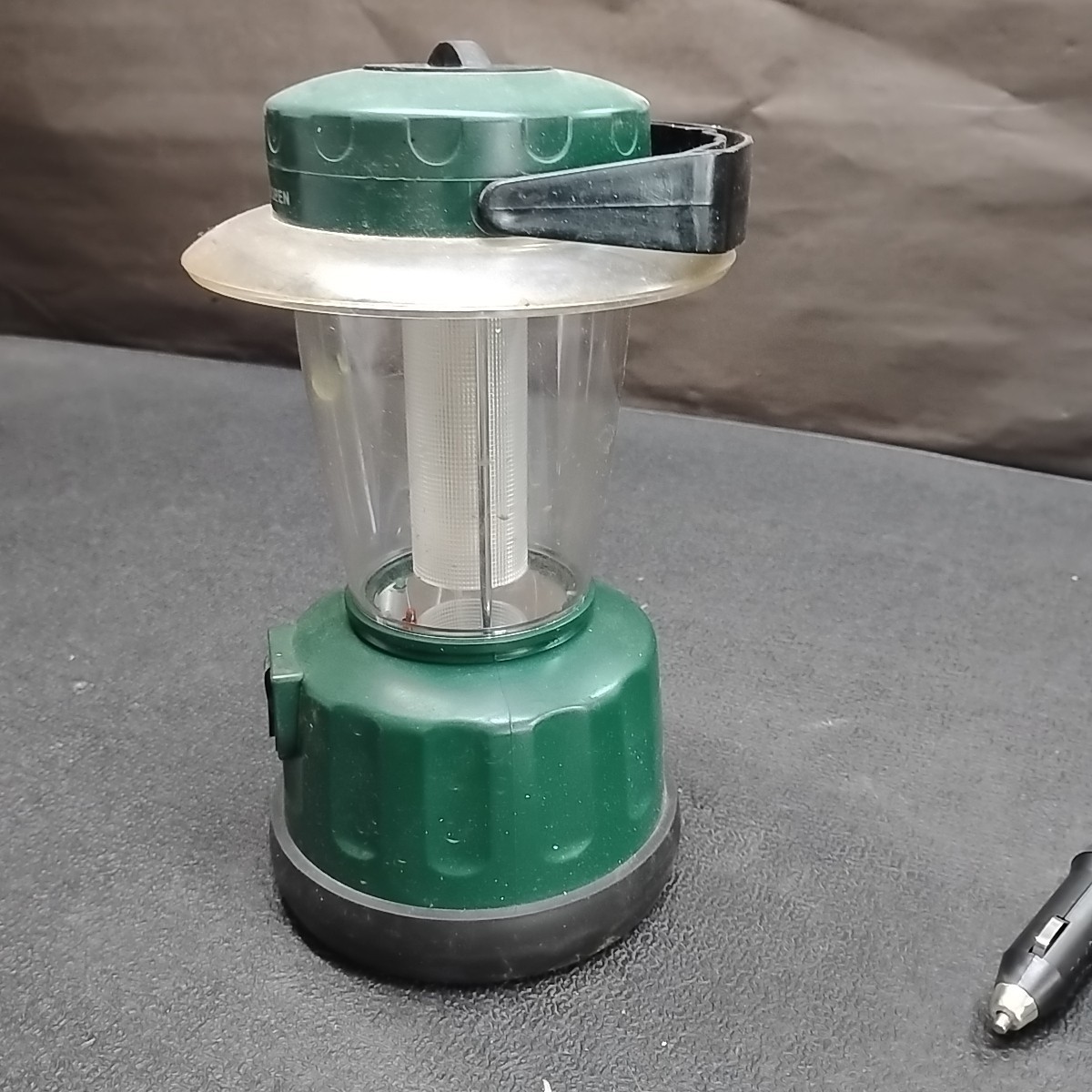 10" Green Plastic LED Rechargable Light camping Flashlight Lantern