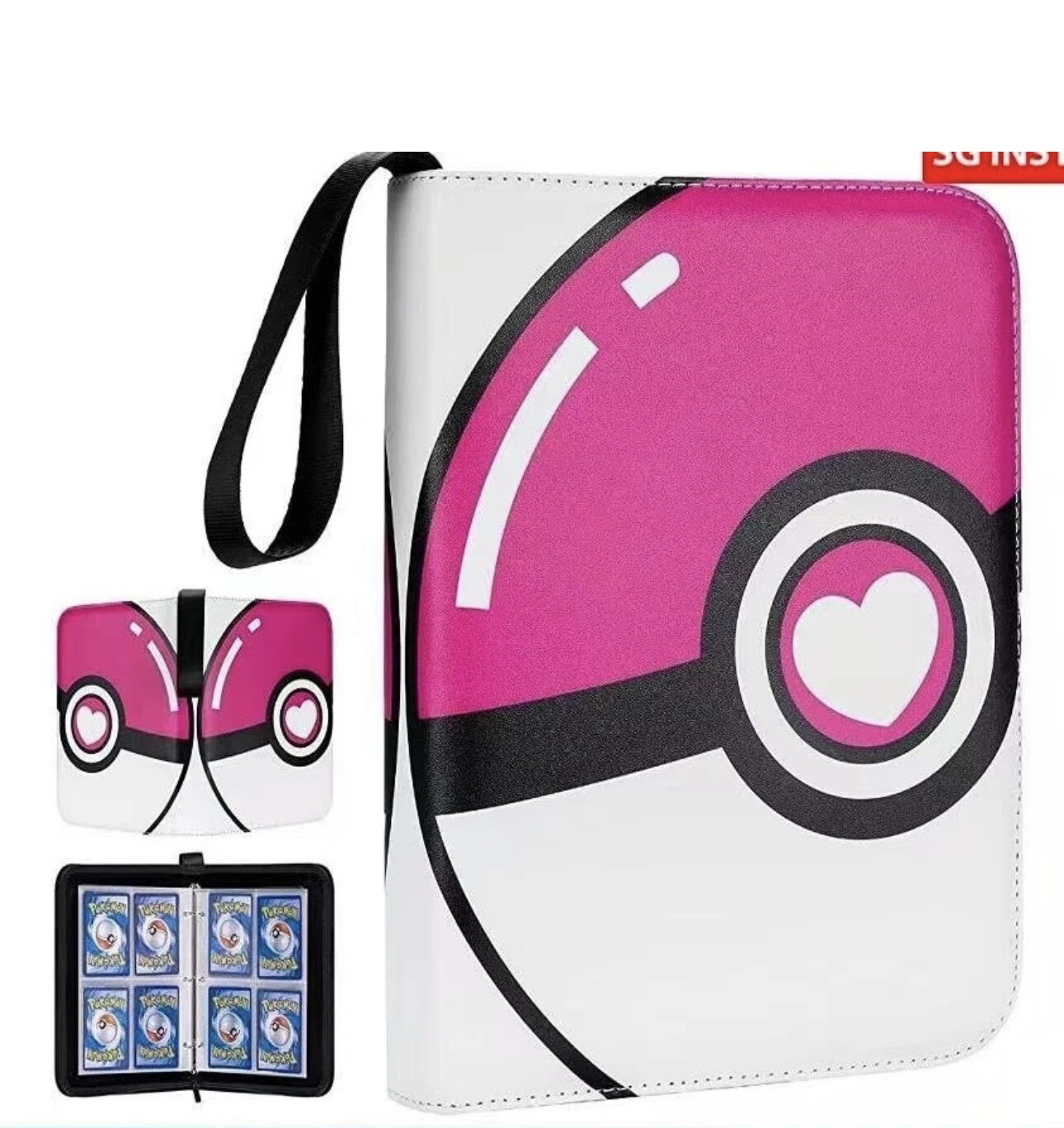 Pokémon Card Binder 4 Pocket 50 Page Card Album Binder Holds 400 Cards