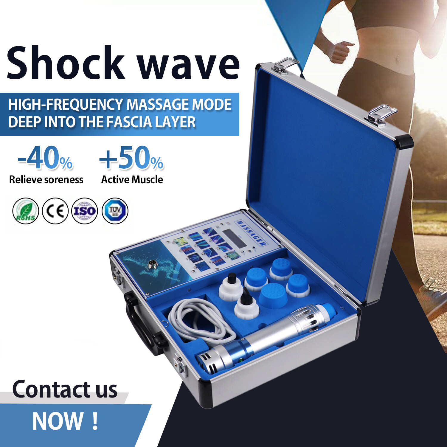 Shockwave Therapy Machine Body Massage For Muscle Pain Removal ED Treatment USA