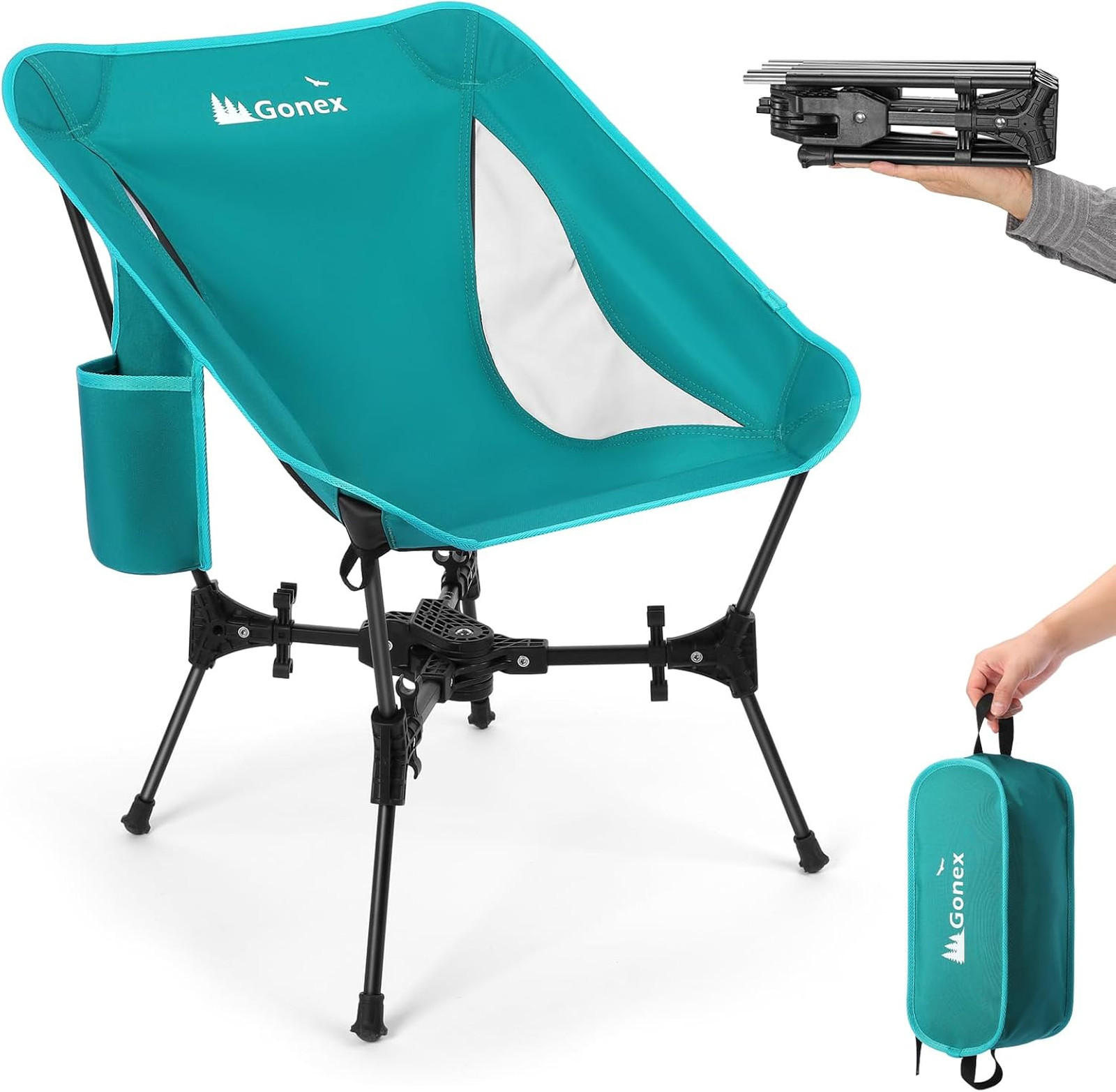Portable Camping Chair, Ultralight Compact Foldable, Supports 330lbs, Lake