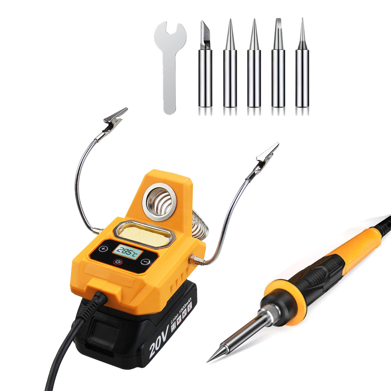New Digital Cordless Soldering Iron Station for Dewalt 20V Max w 2 Helpers 60W