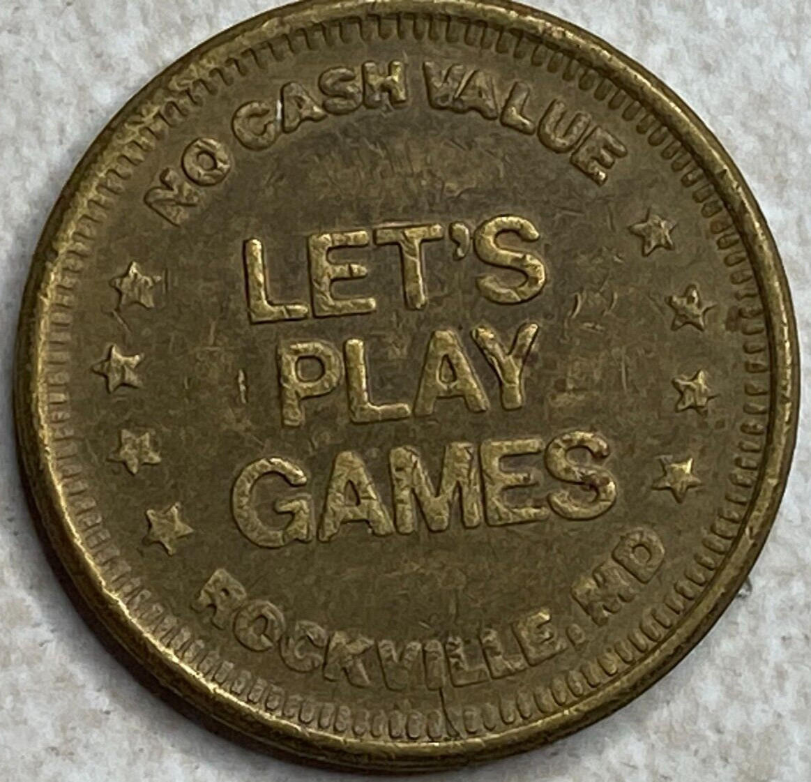 Let's Play Games Rockville MD Maryland Arcade Slot Trade Game Token T7007