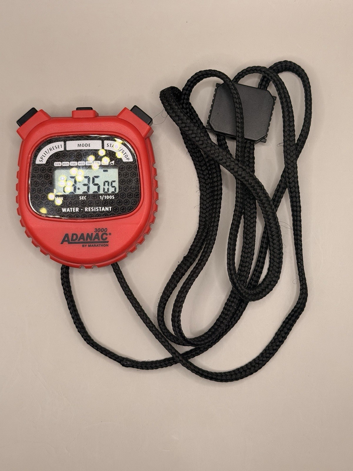 Adanac 3000 Digital Stopwatch Timer – Water, Dust & Shock Resistant – Used
