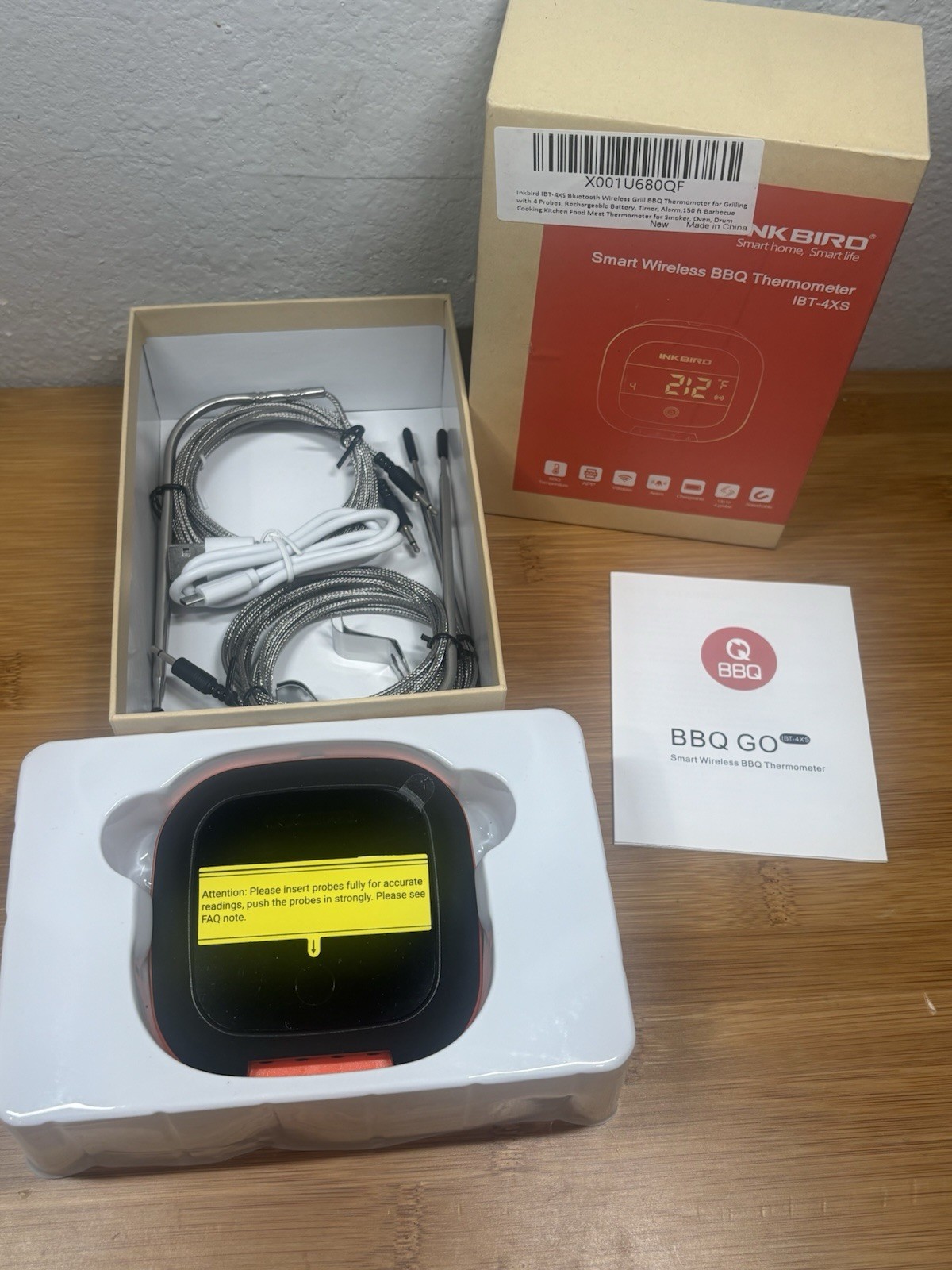 Inkbird Bluetooth Digital Wireless Meat Thermometer with 4 Probes Timer