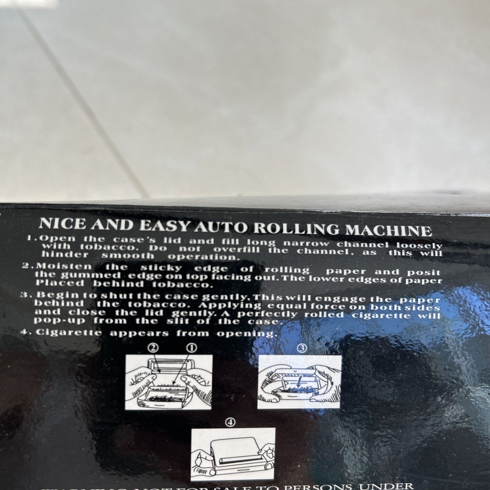 Automatic Tobacco Rolling Machine Tin Box SILVER COLOR (Chrome) NEW