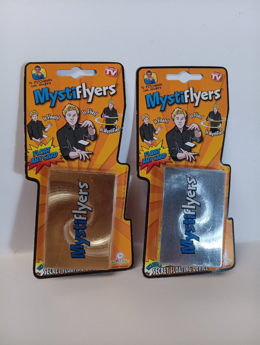 Mystiflyers 2010 Magic Illusion Gold/Silver Lot Of 2 Card Toy Fun Wow Factory