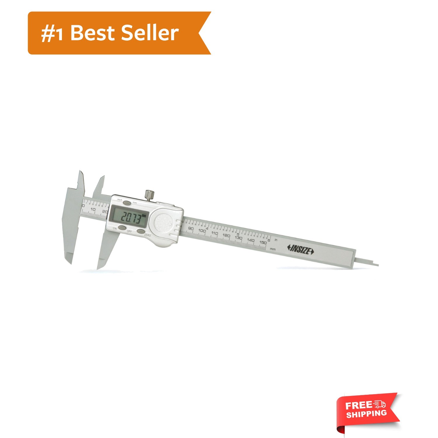 Electronic Plastic Caliper, 0-6"/0-150mm