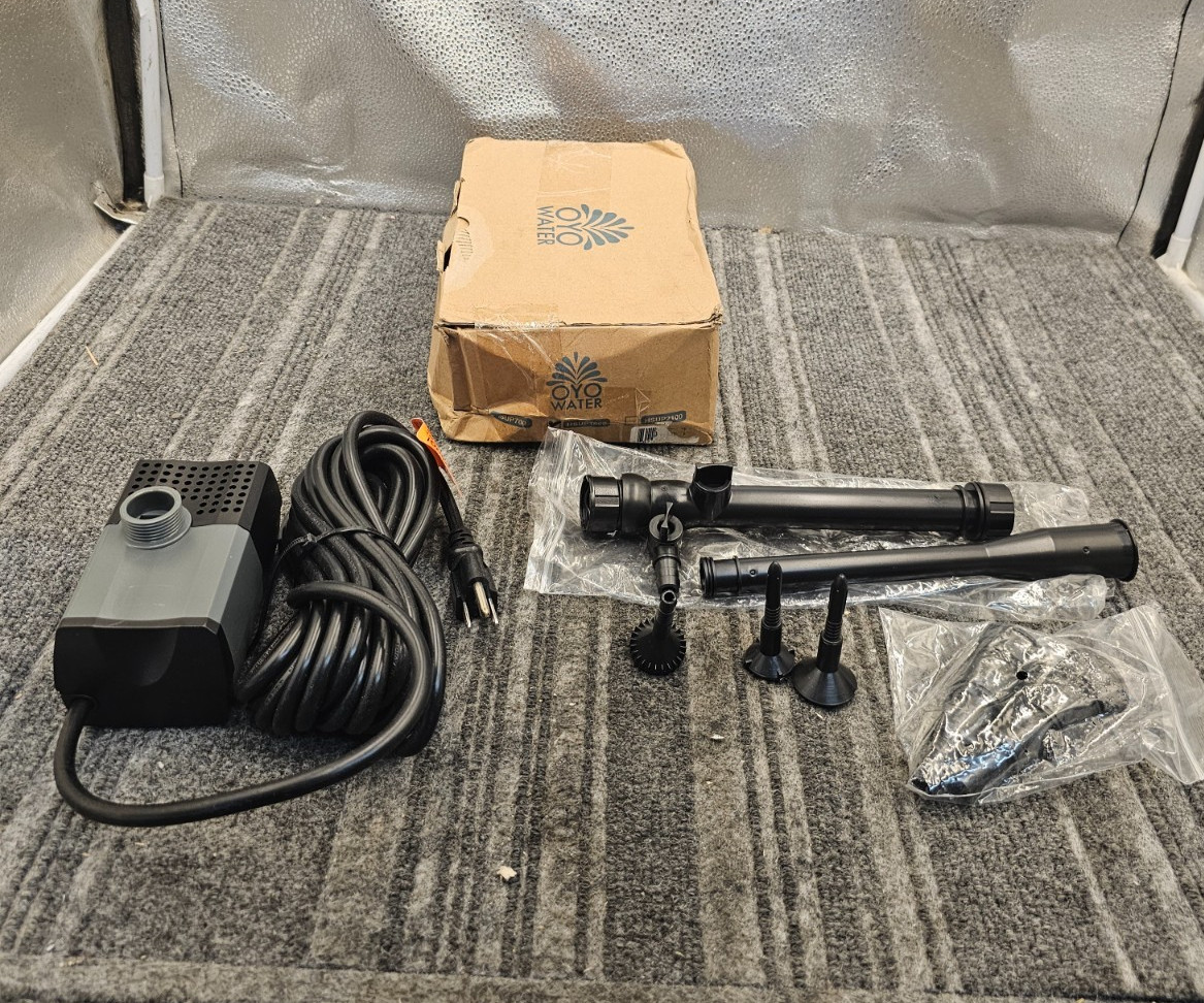 OYO WATER HSUP-1400 Outdoor 370gph-19W Small Water Fountain Submersible Pump