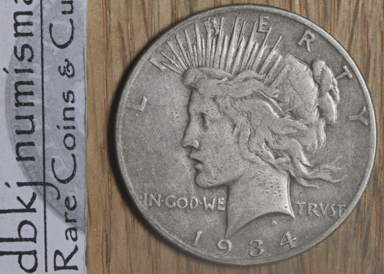 1934 S Peace Dollar $1 - 90% Silver - VF - Very Fine dbkjD