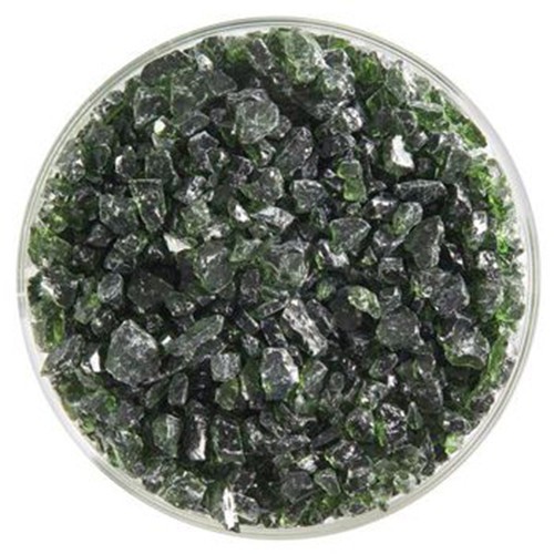Bullseye Frit Olive Green Coarse Transparent 5oz. 90 COE