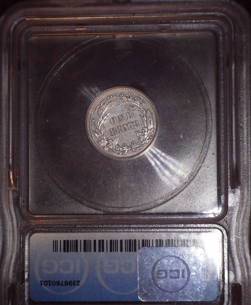 1913 Barber Dime, ICG AU53, Issue Free