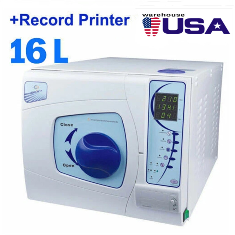 SUN 16L Class B Dental Medical Autoclave 3 Times Pre-vacuum Steam Sterilizer USA