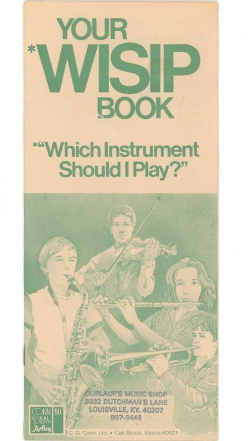 Your WISIP Book - Which Instrument Should I Play?   1978 C. G. Conn Ltd.  E67-8