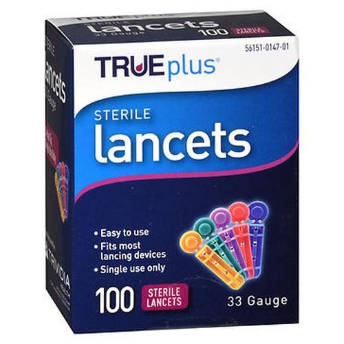 Sterile Lancets 33 Gauge 100 Count  by Trueplus