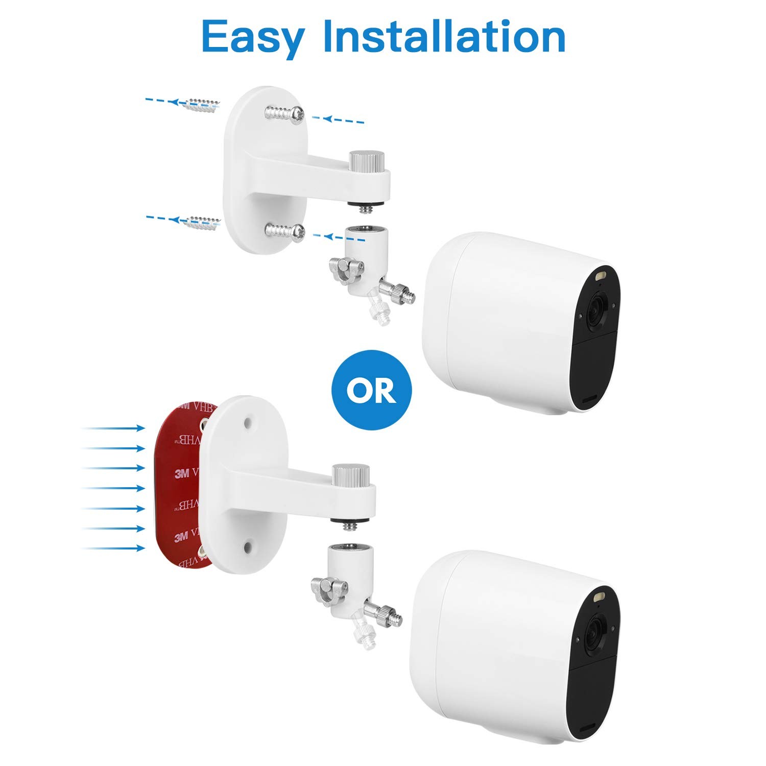 2Pack Security Wall Mount for Arlo White