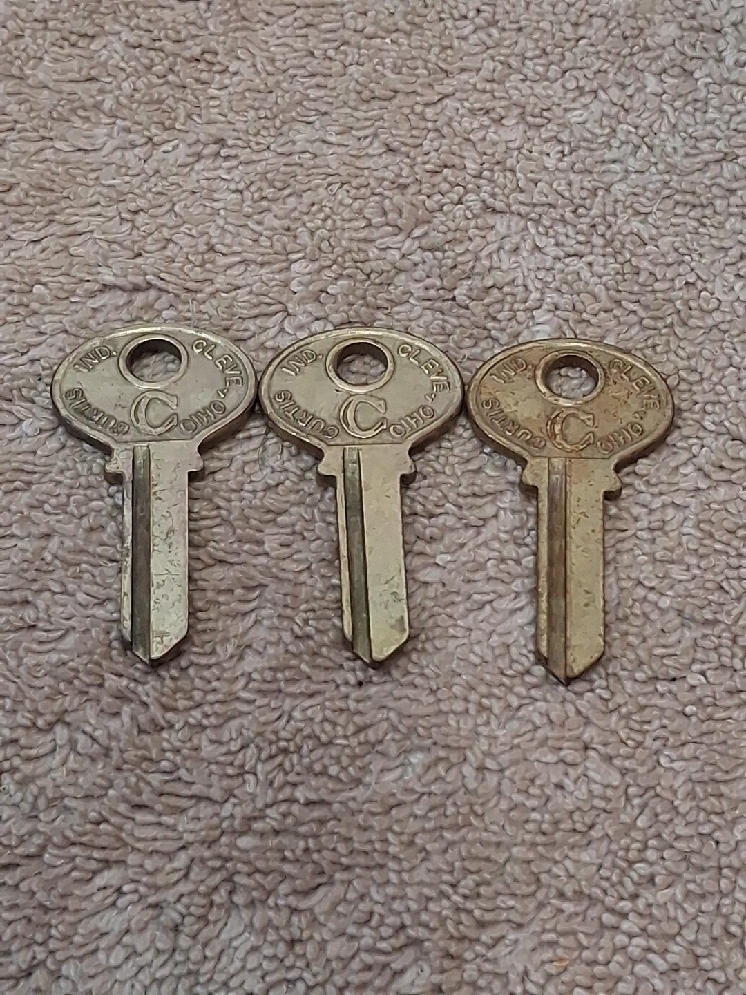 Curtis CO-17 Key Blanks Lot Of 3 USA NOS Locksmith