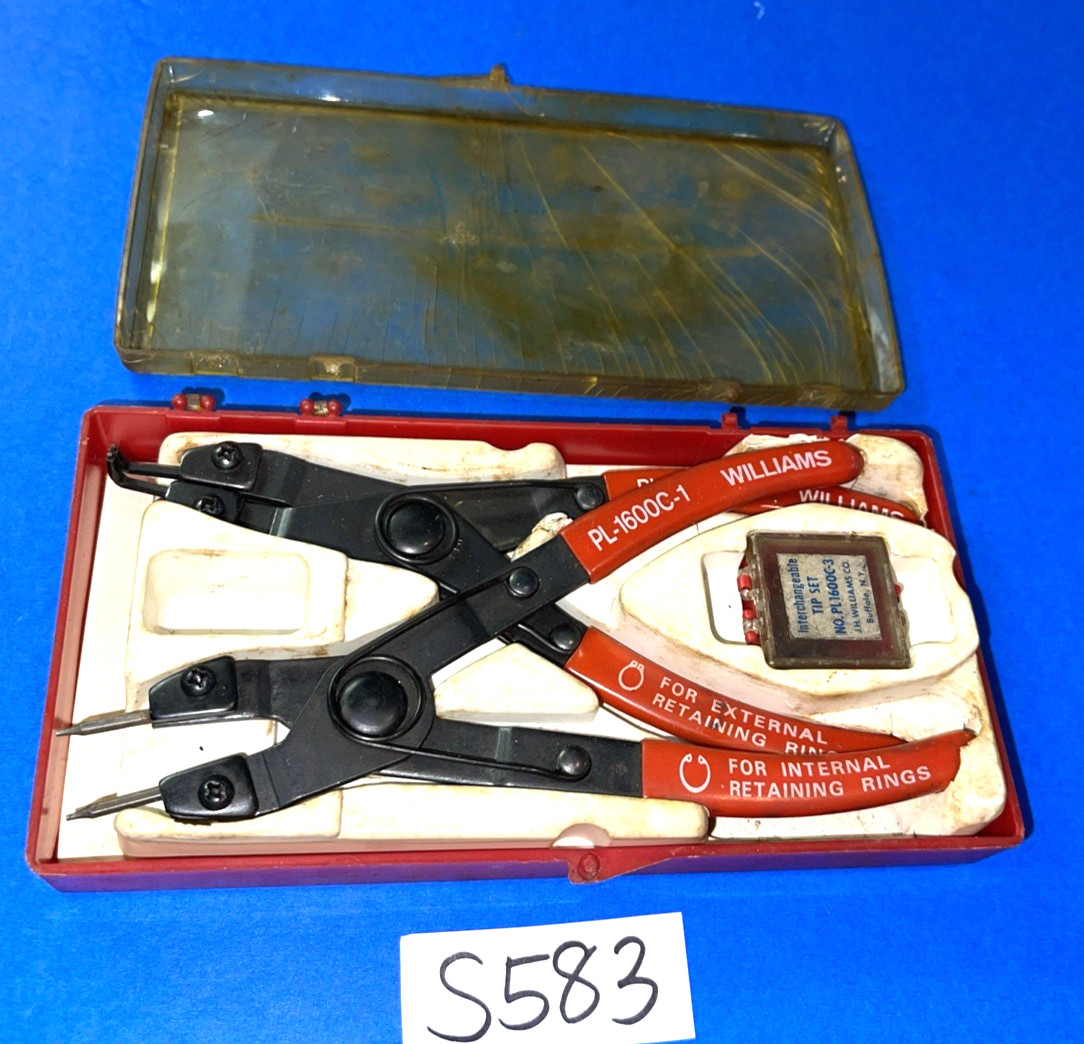 WILLIAMS CO TOOLS SNAP RING INTERNAL AND EXTERNAL PLIERS SET