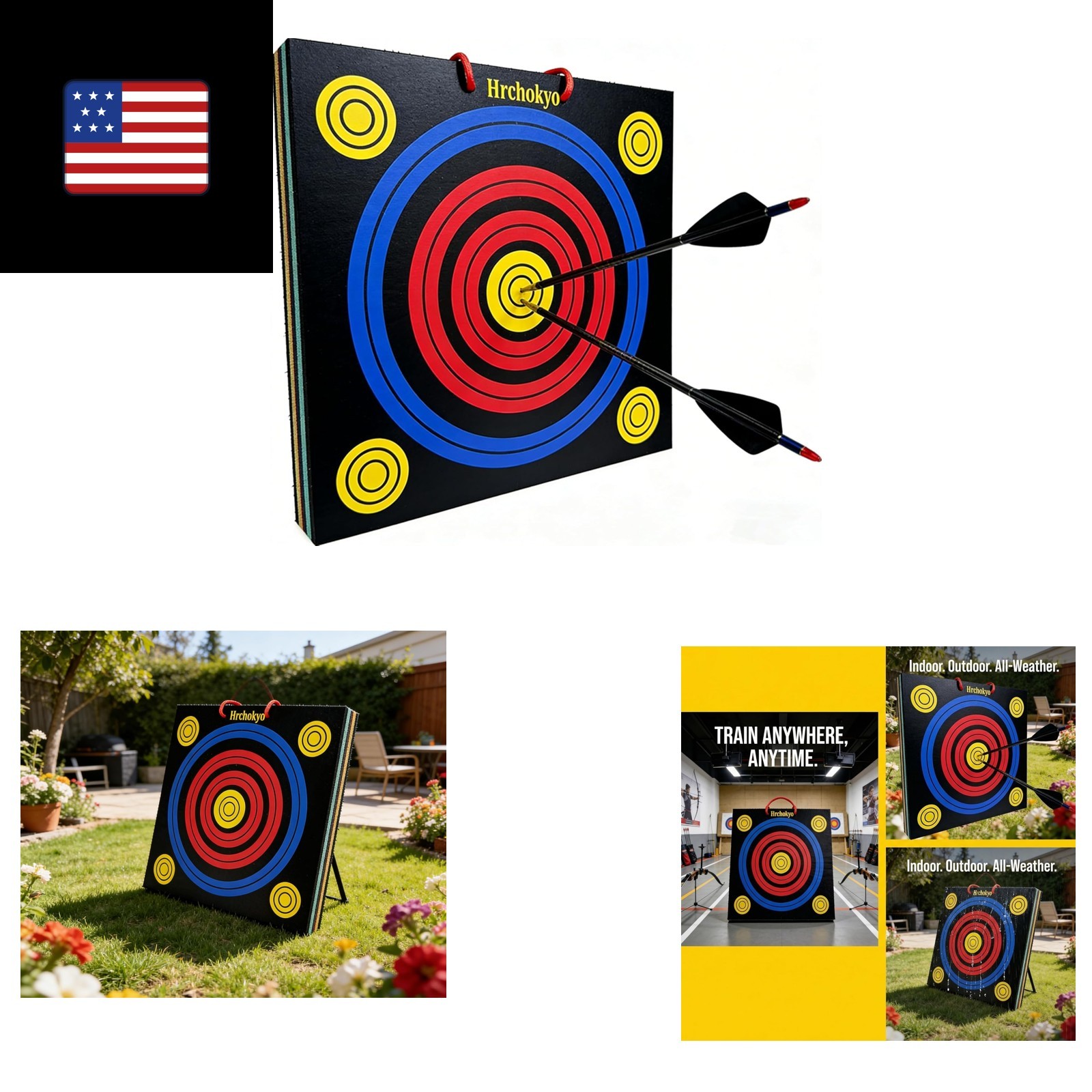 Archery Target Foam Square 20 Inches for Recurve Compound Bows Indoor Outdoor