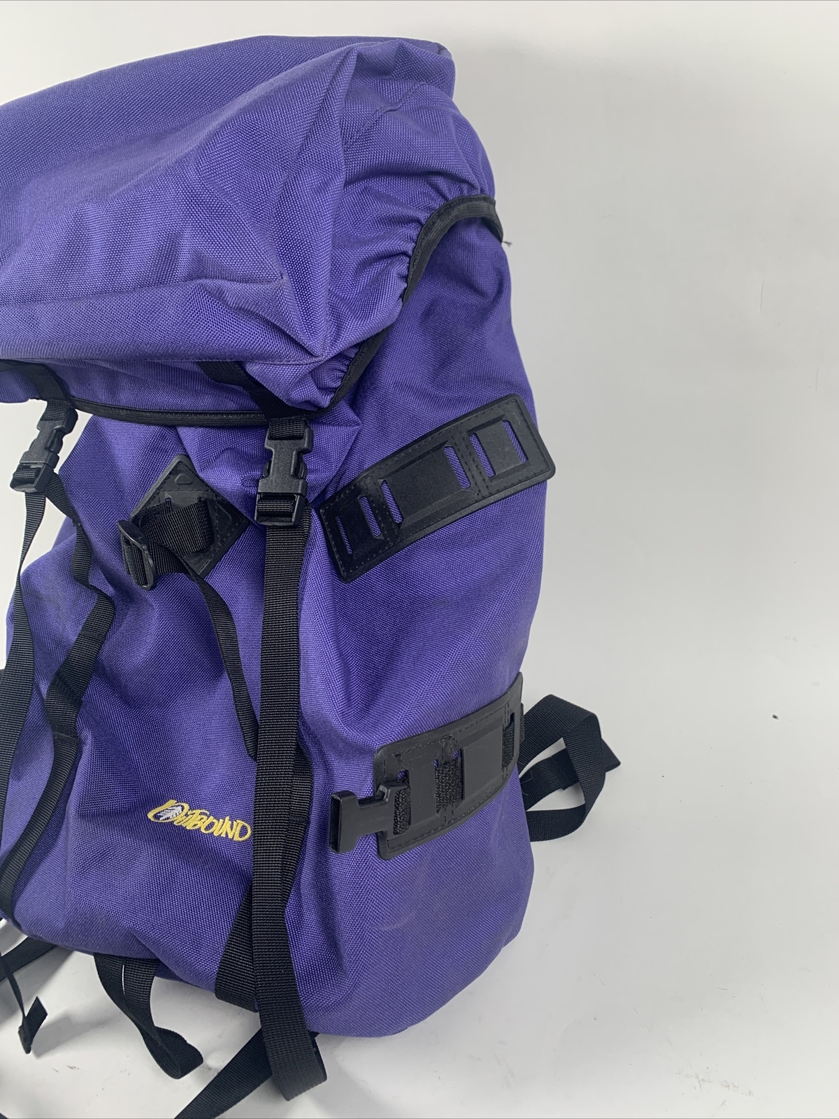 Outbound Hiking Backpack Large Bag Purple Black Straps Back Support