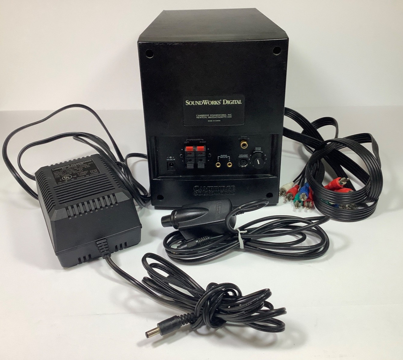 “Parts or Repair” Cambridge SoundWorks CSW250  Subwoofer ,AC Adaptor, Connects