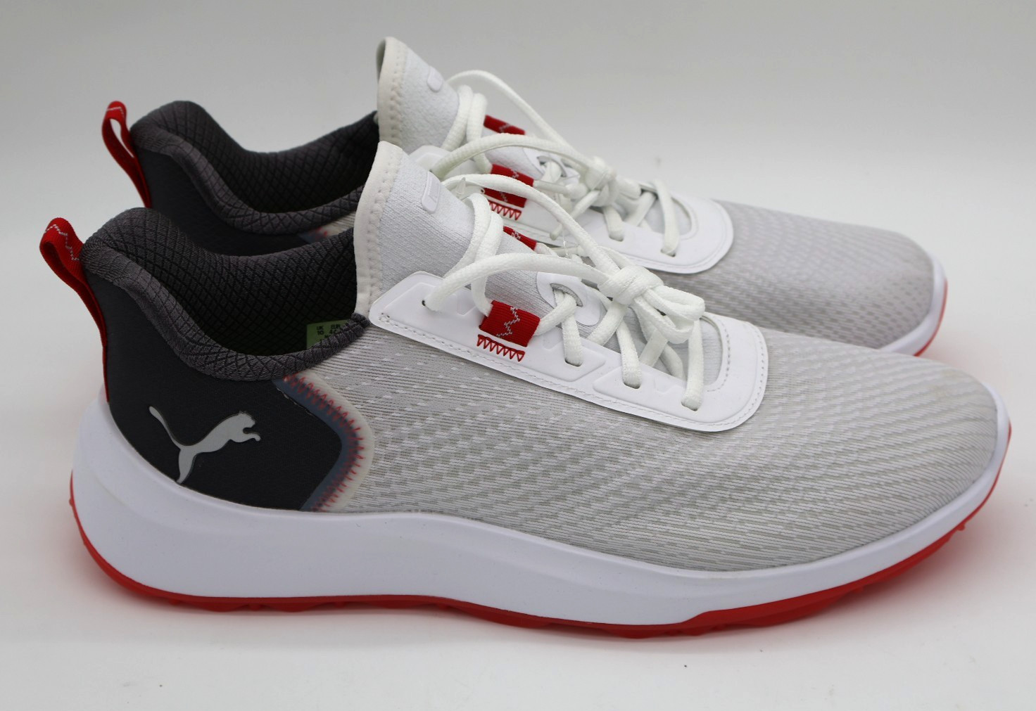 Puma Fusion Crush Sport JR 379204-01 White/Dark Coal Spikeless Golf Shoe Size 11