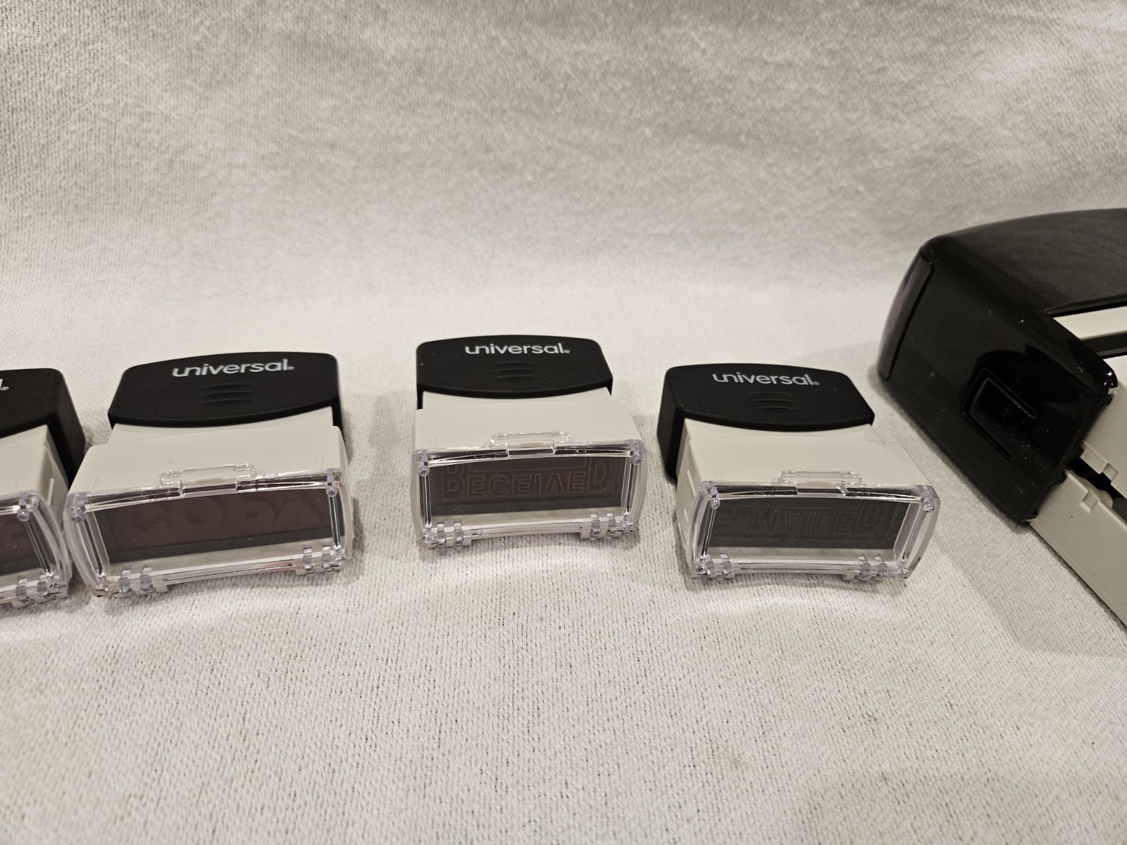 Universal AccuStamp Self-Inking Stamp Set BlueRed COPY ORIGINAL RECEIVED EMAILED