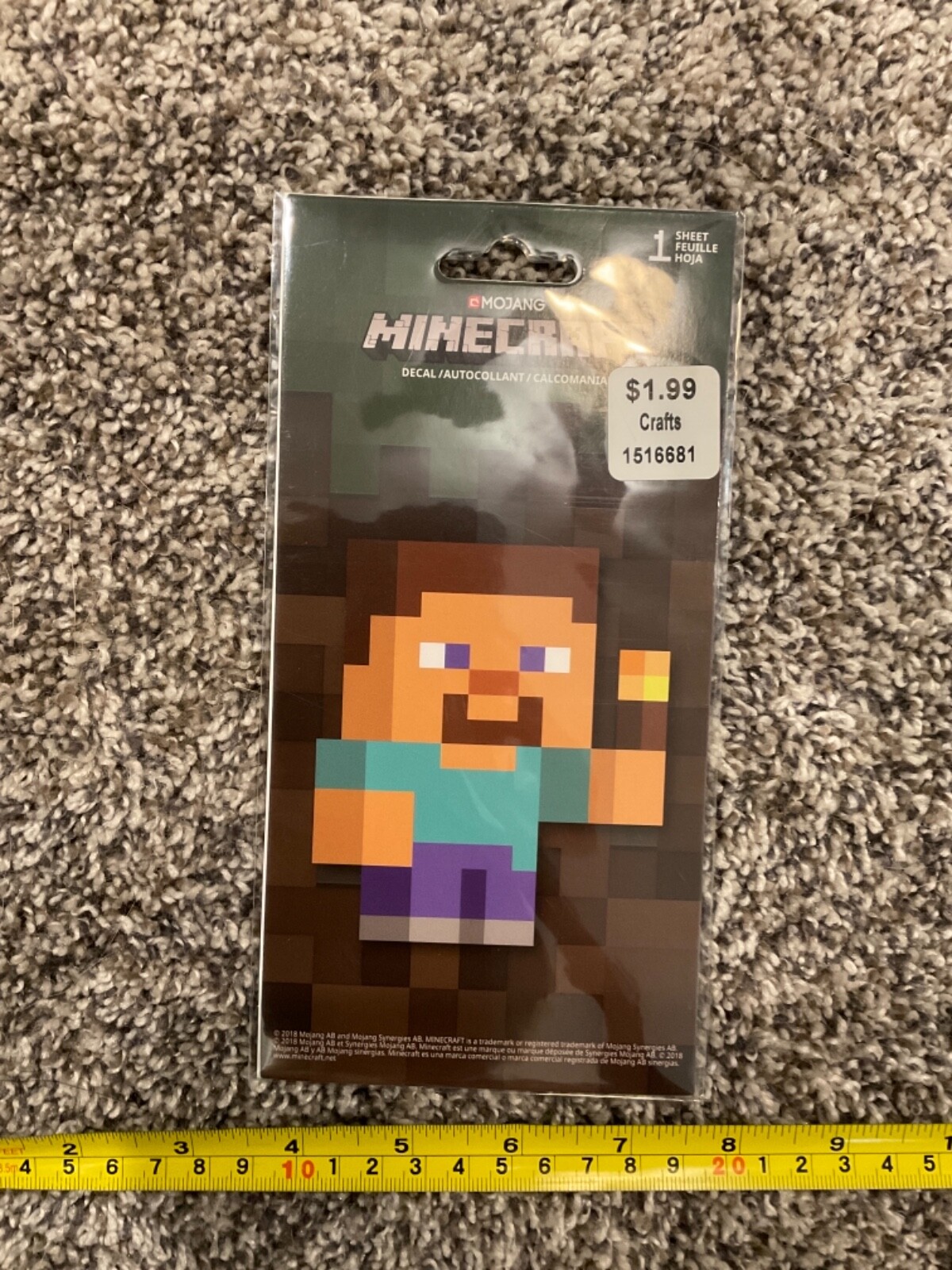 Mojang MineCraft Decals for Phone, Computer, Bottle, Game System BRAND NEW