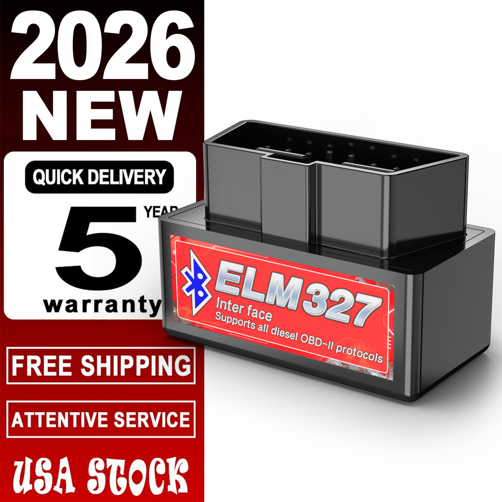 OBD2 Code Reader Diagnostic Scanner Compatible FOR IOS /Android Elm327 Bluetooth