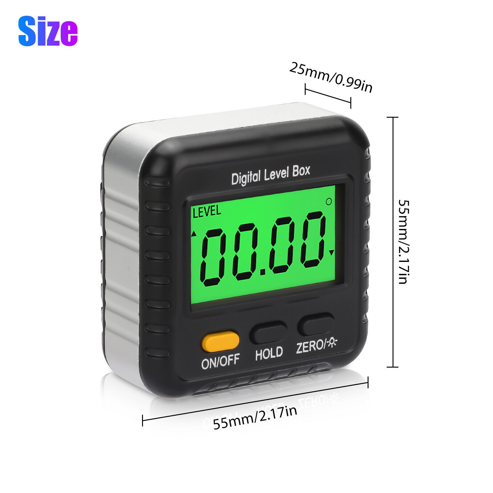Portable 4*90° Magnetic LCD Digital Level Box Angle Bevel Finder Protractor