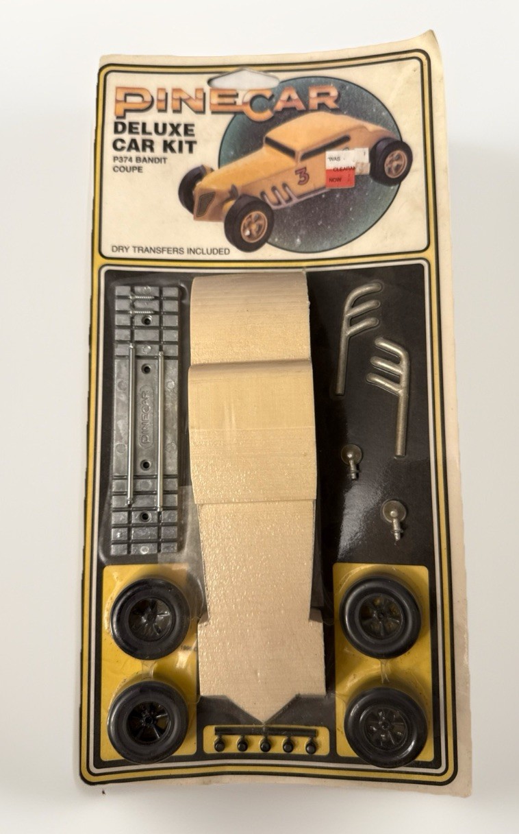 PineCar Deluxe Car Kit P374 Bandit Coupe Hobby Model Racer Pine Wood Car HW3