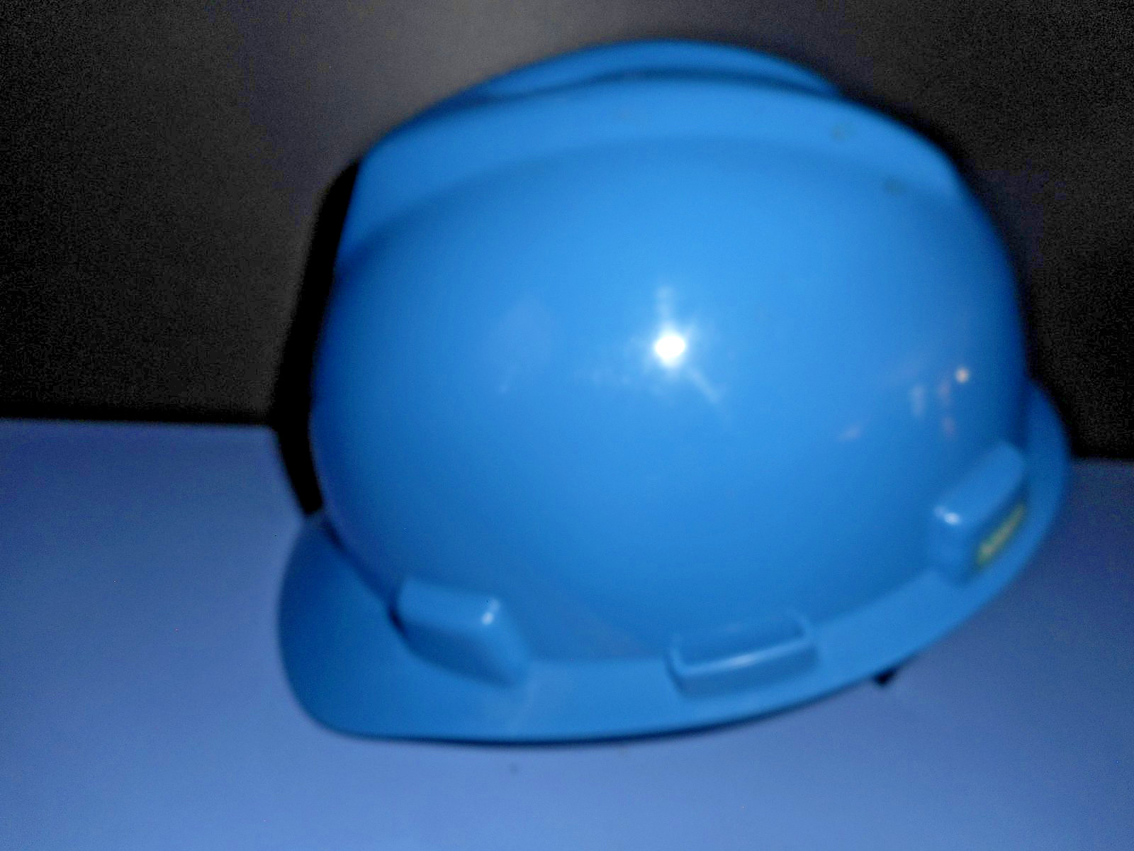 MSA Blue V Gard ANSI OSHA Construction Safety HARD HAT 4 PT Ratchet Suspension