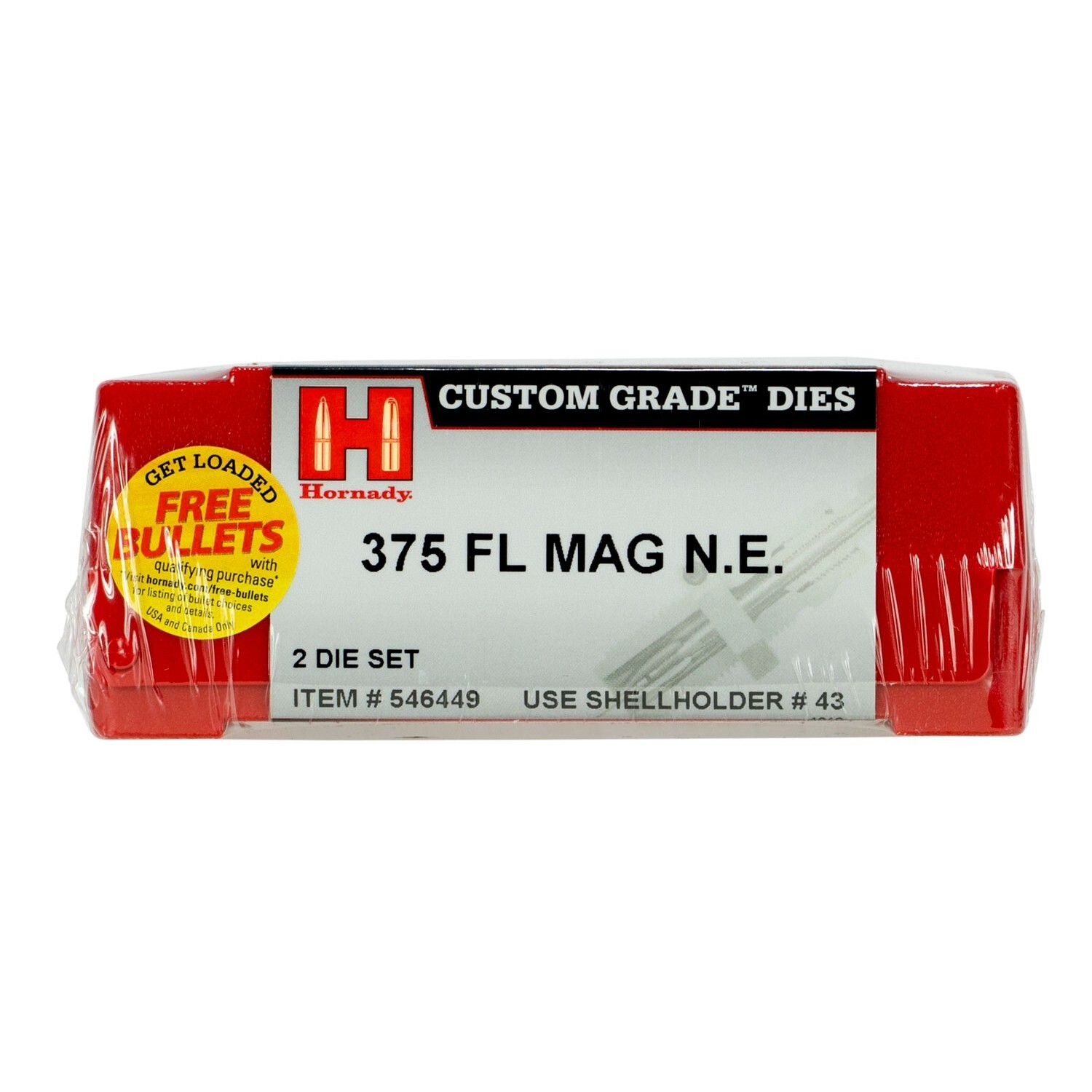 Hornady Custom Grade 2-Die Set .375 Flanged Magnum Nitro Express (.375) #546449