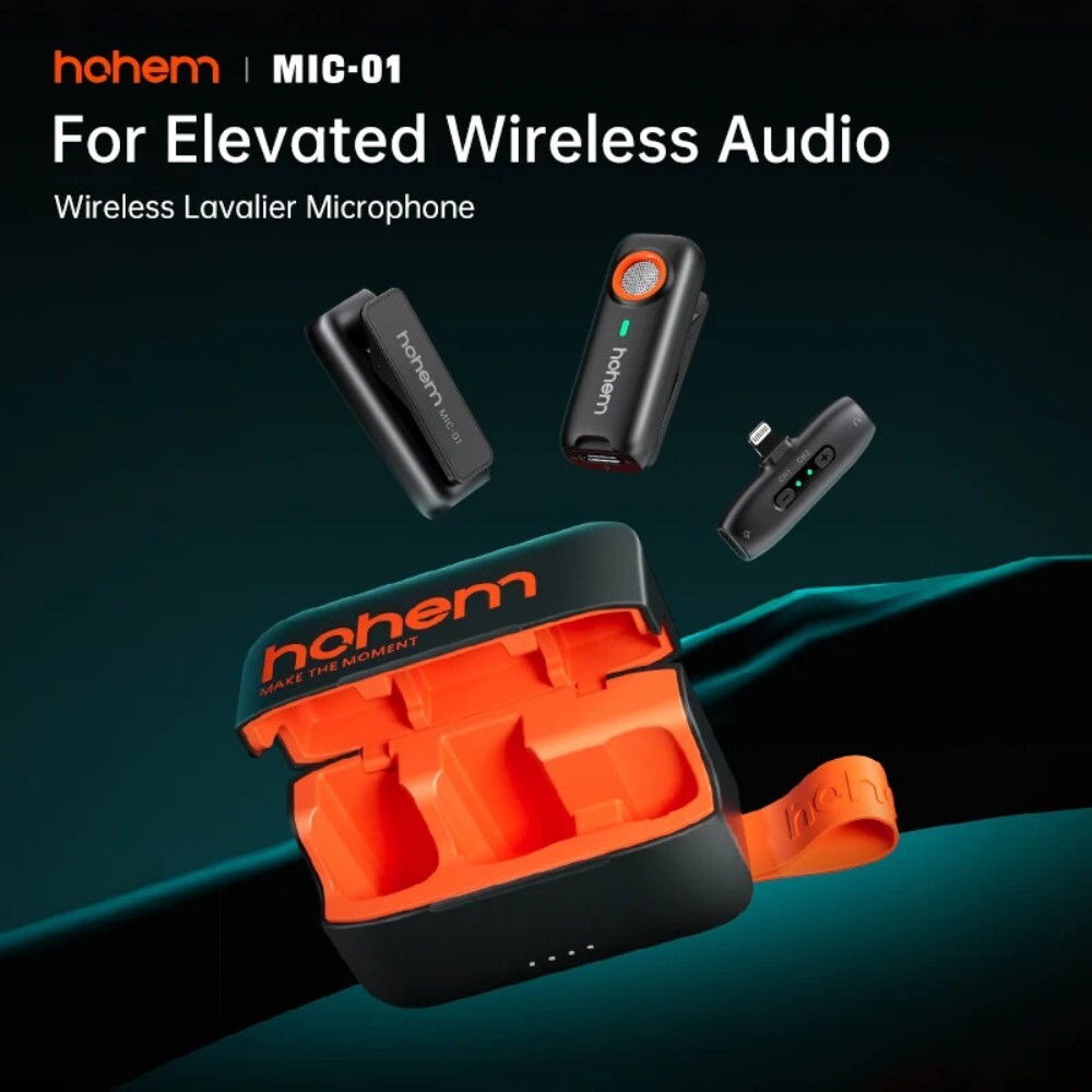 Hohem MIC-01 Wireless Lavalier Microphone System for Elevated Wireless Audio