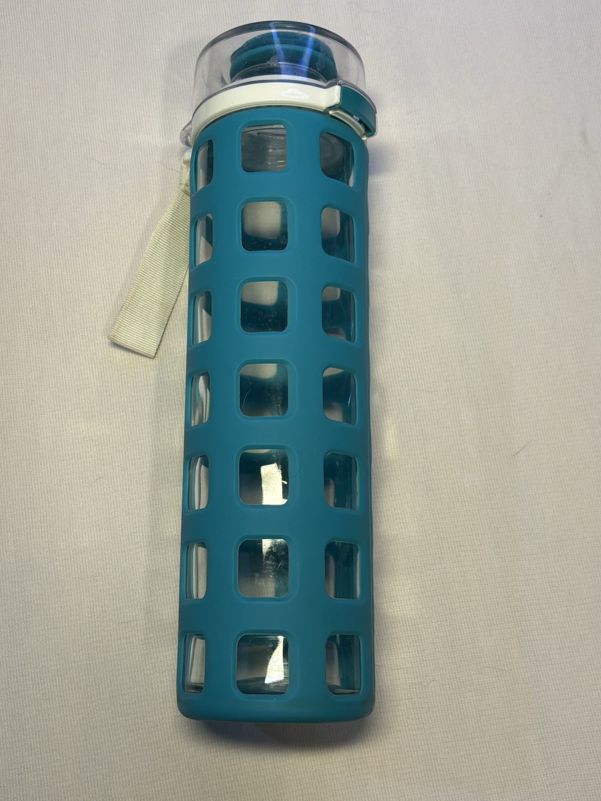 Ello Syndicate Glass Water Bottle 20 oz Teal/Blue Travel Bottle BPA Free