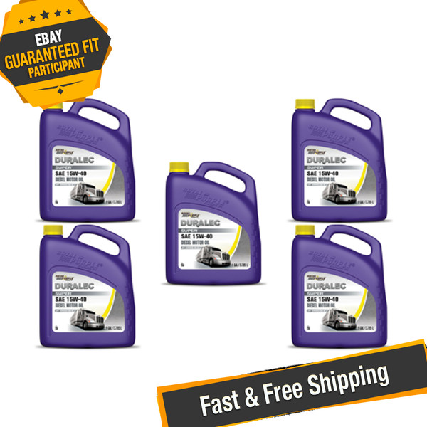 Royal Purple 04154 SAE 15W-40 Synthetic Diesel Motor Oil, 1 Gallon - Set of 5