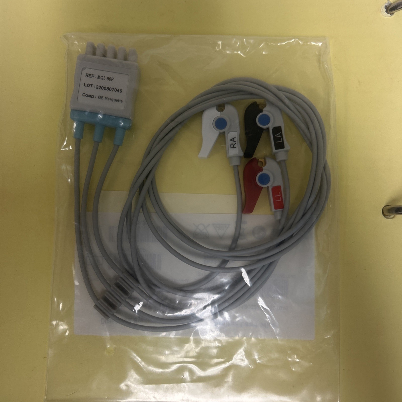 GE Medical Marquette Cables Model MQ3-90P/ CB-515006 EKG ECG