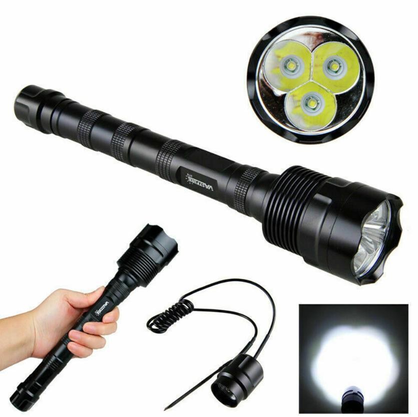 3800LM 3*LED Flashlight Torch 1-Mode Light 20mm Rail Scope Mount with TAC Switch