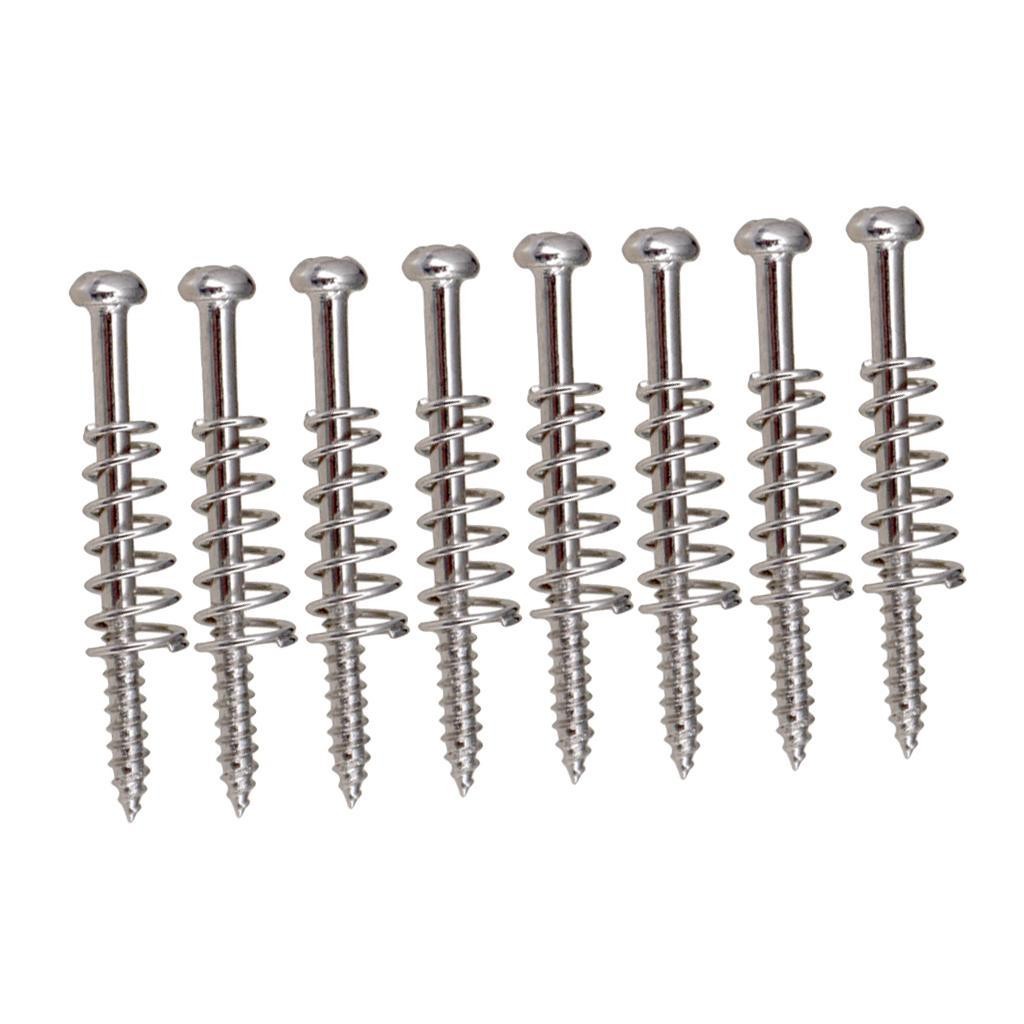 8pcs/set Electric Guitar Humbucker Pickup Ring Screws&Springs Musical Parts