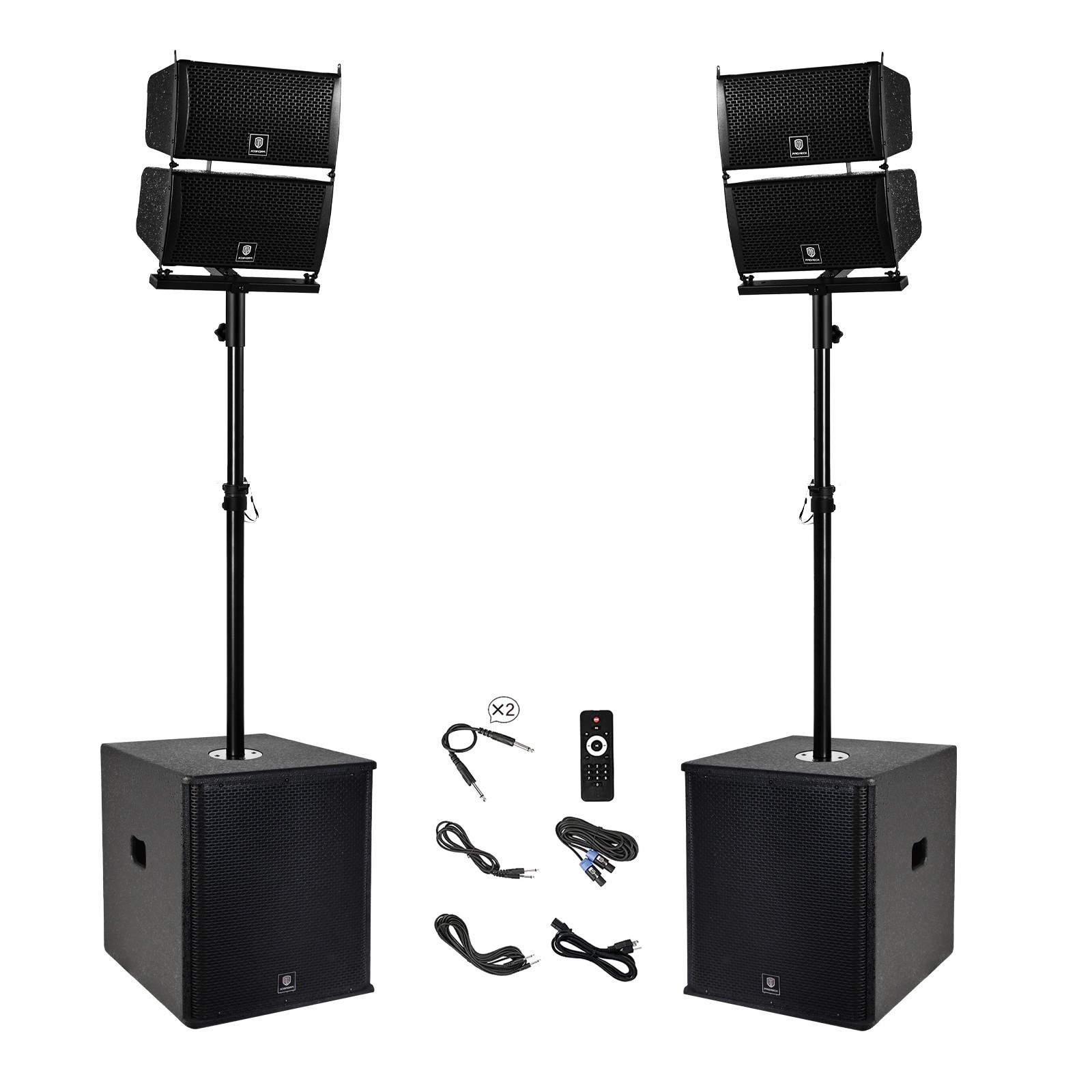 PRORECK CLUB 6000 DJ Speaker System 15 inch Line Array Bluetooth Subwoofer 6000W