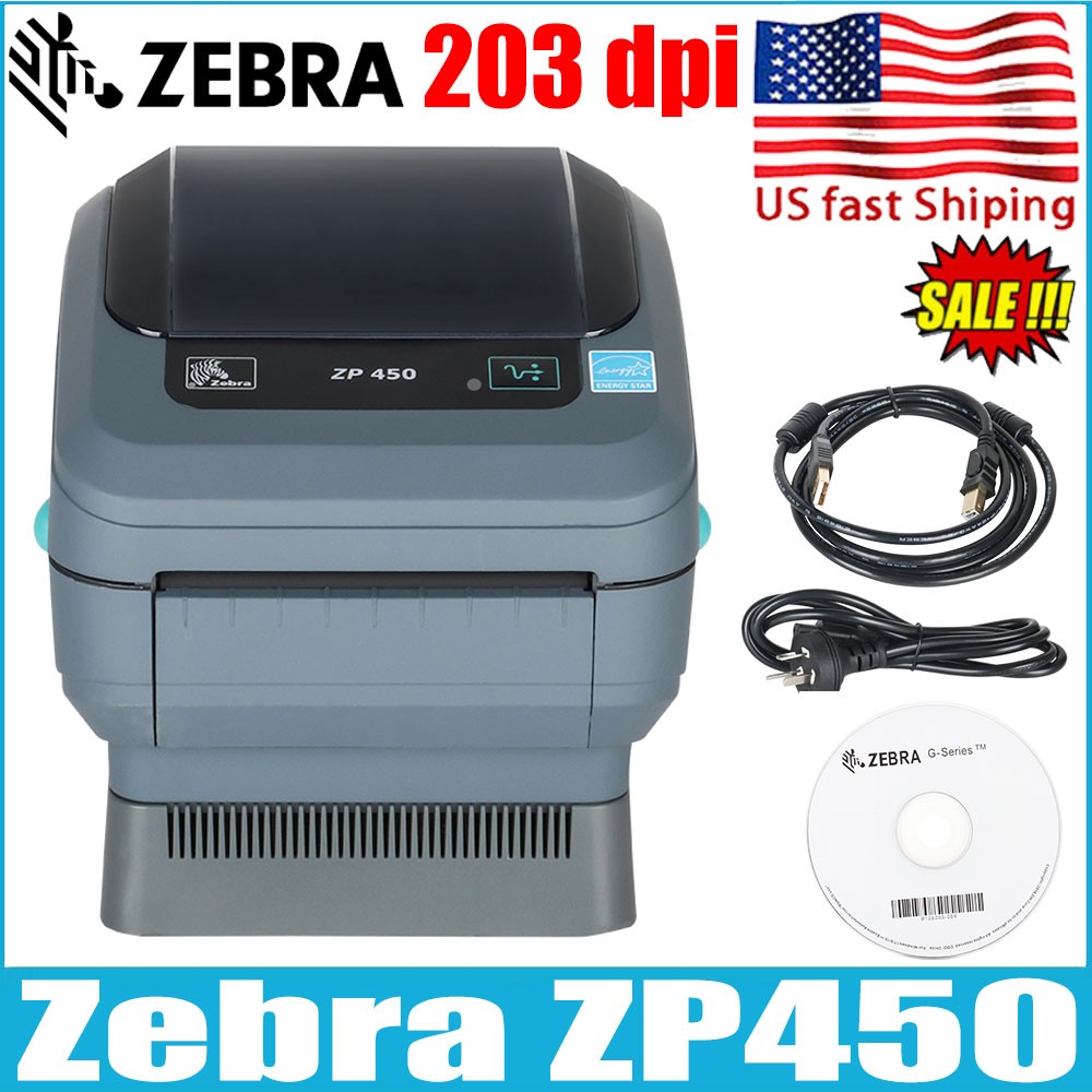 Zebra ZP450 203DPI USB Port Desktop Direct Thermal Label Printer USA
