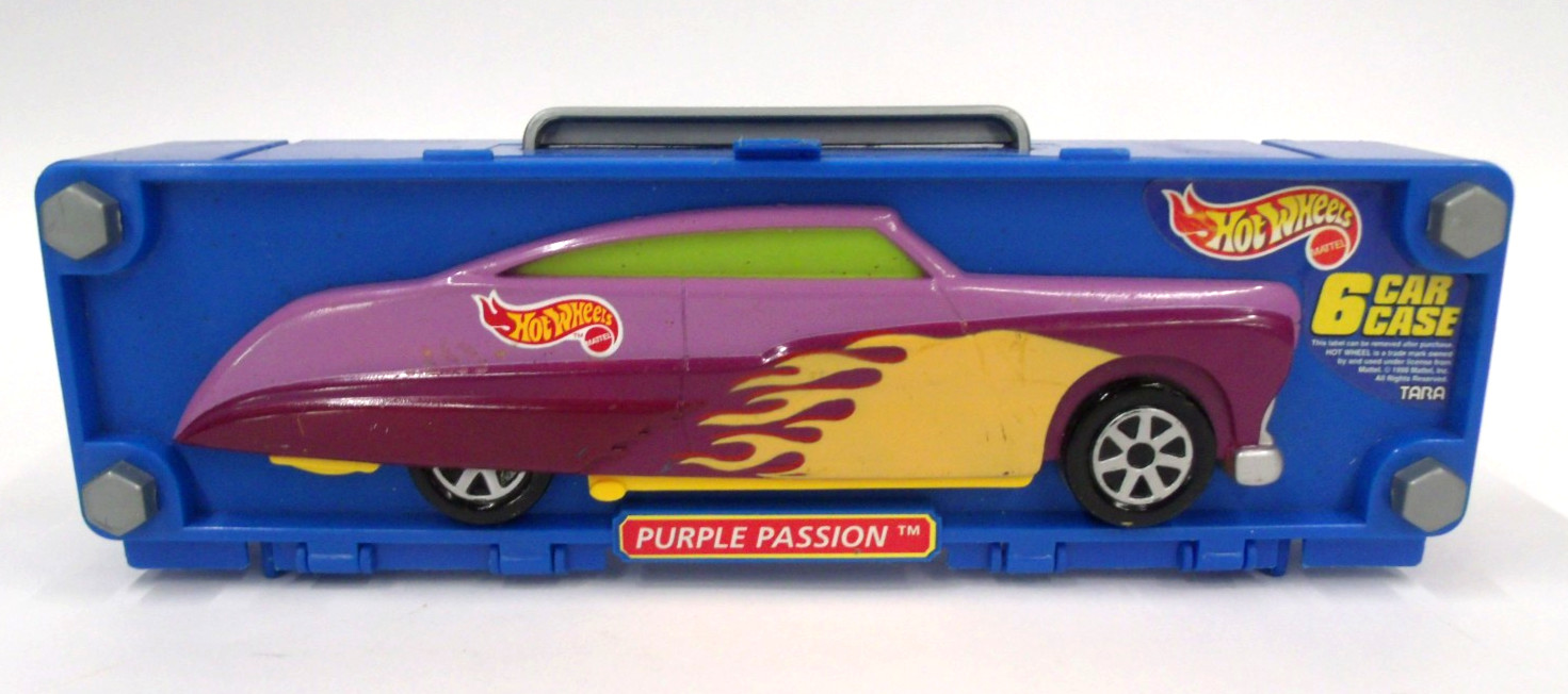 🔥🔥🔥1998 Hot Wheels 6 Car Purple Passion Carrying Storage Case Mattel🔥🔥🔥