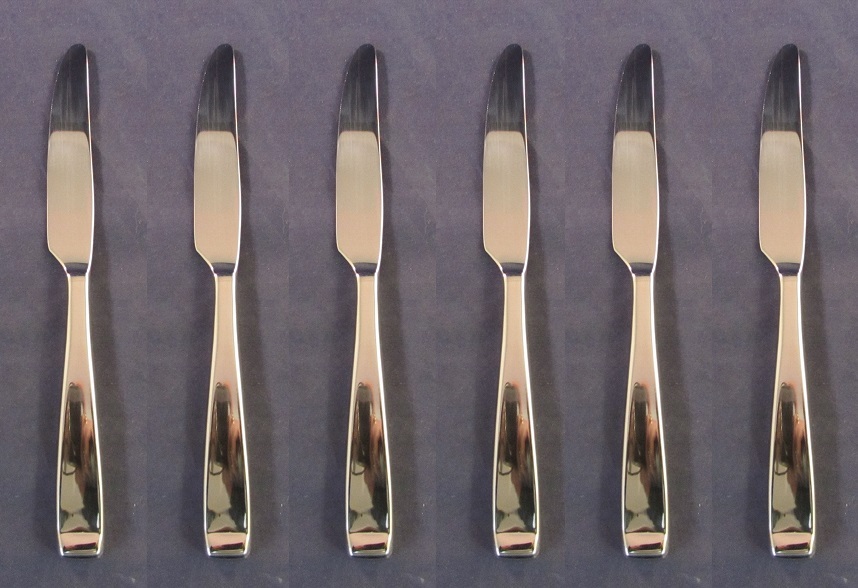 SET OF SIX - Oneida Stainless Flatware -  FORTE -  Dinner Knives NEW