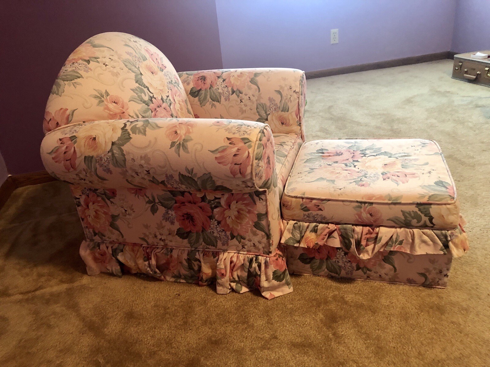 Kids Sofa Armchair Children Furniture Toddler Lounge Seat Living Room w/ Ottoman