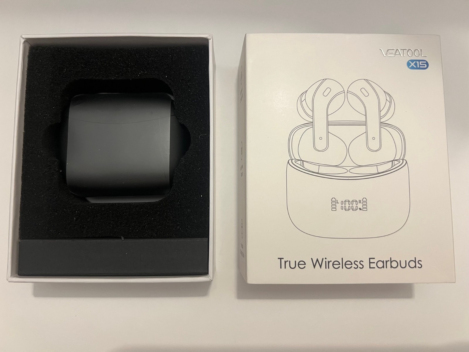 Veatool X15 True Wireless Earbuds Smart Touch Waterproof Bluetooth Charging Case