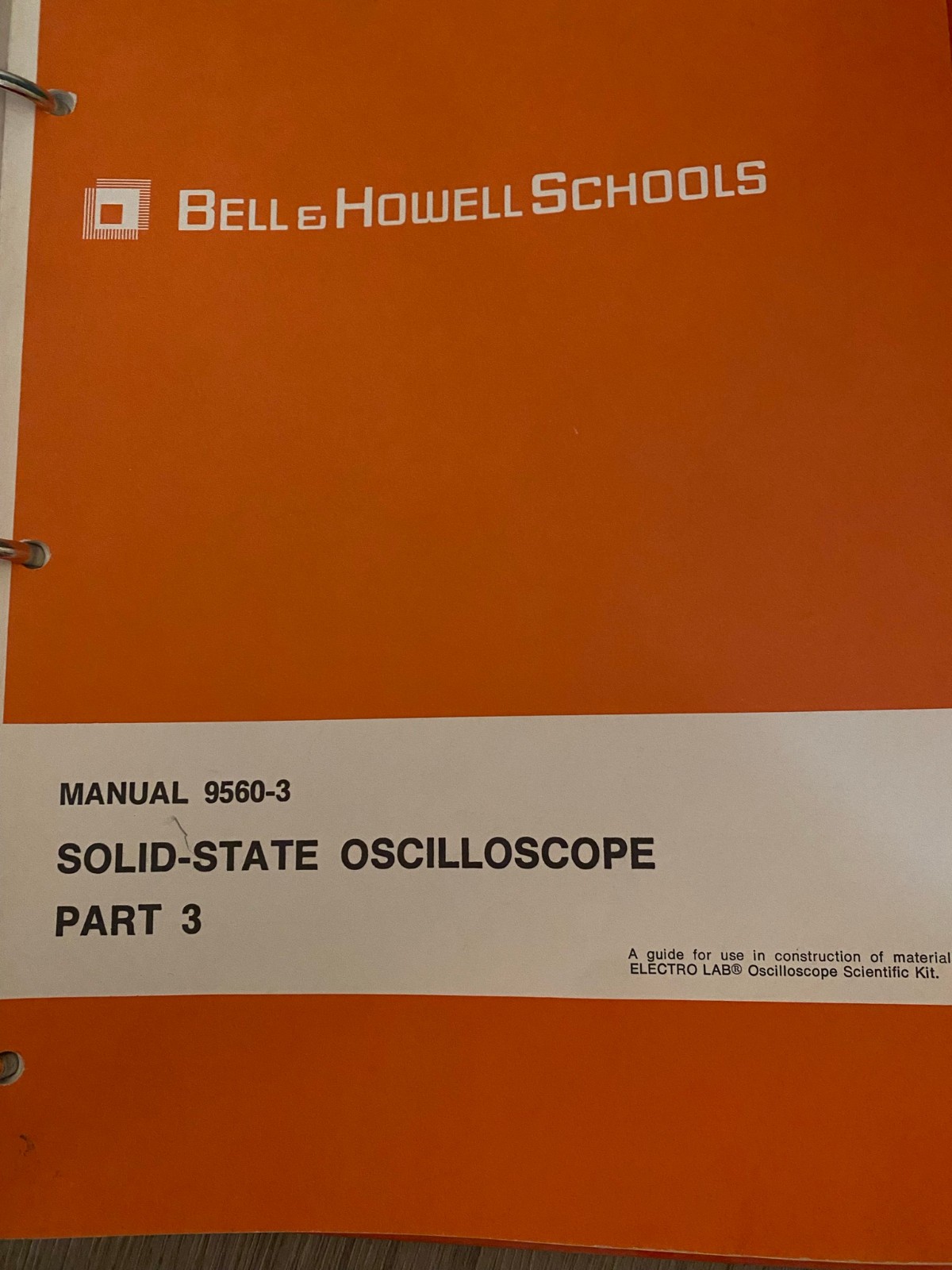 Bell & Howell Schools Solid-State Oscilloscope (5MHz Triggered Sweep) + manual