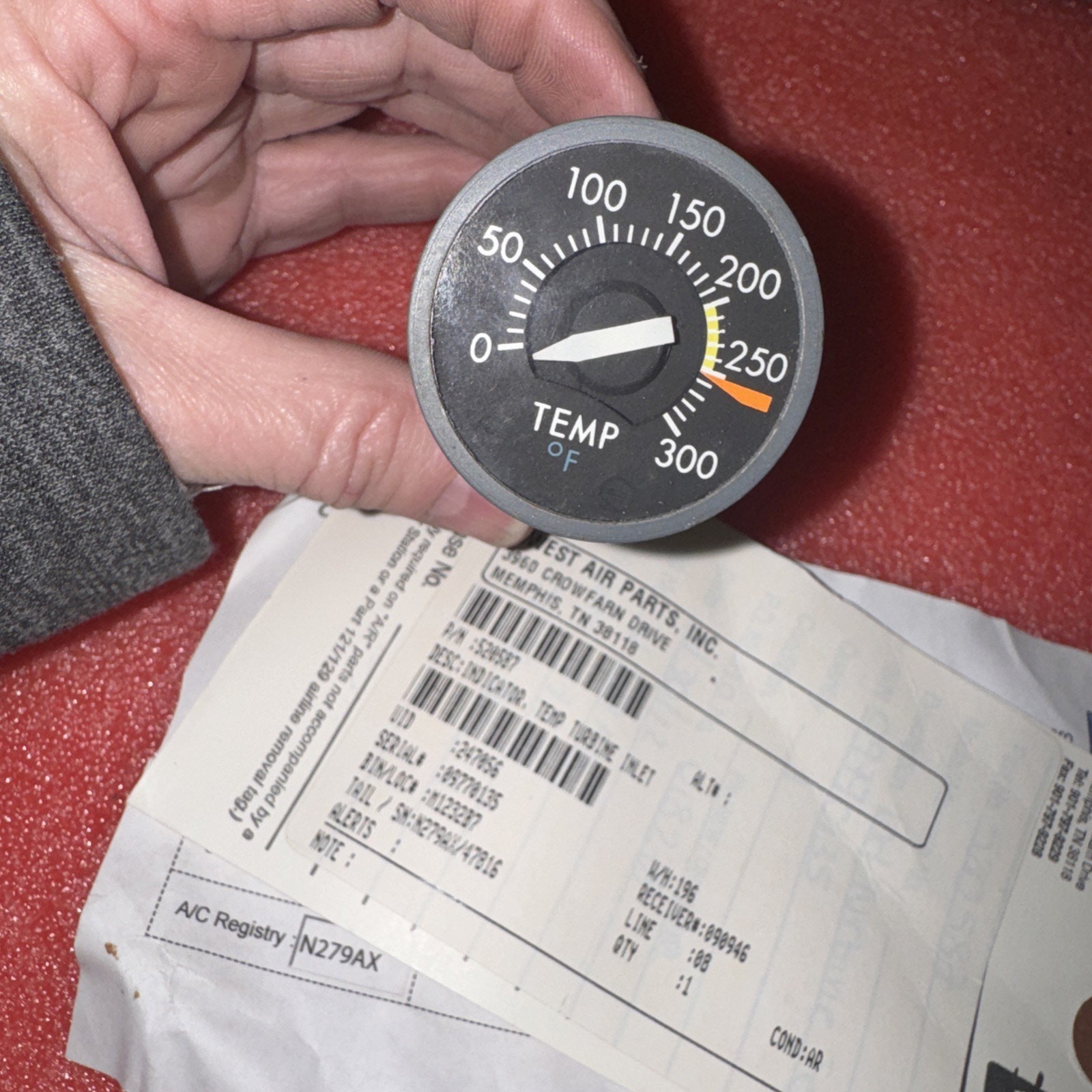 Weston Turbine inlet Temp Indicator gauge PN: 520587 binp