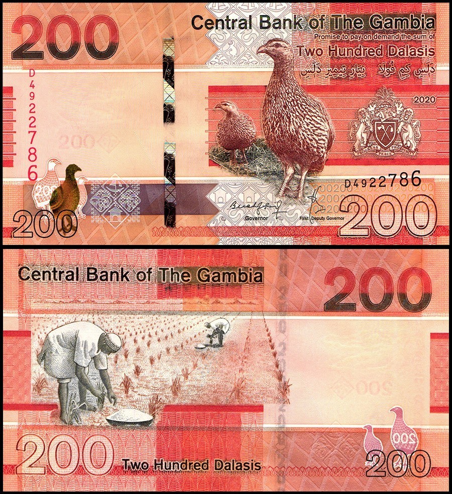 Gambia 200 Dalasis, 2020, P-42b, UNC